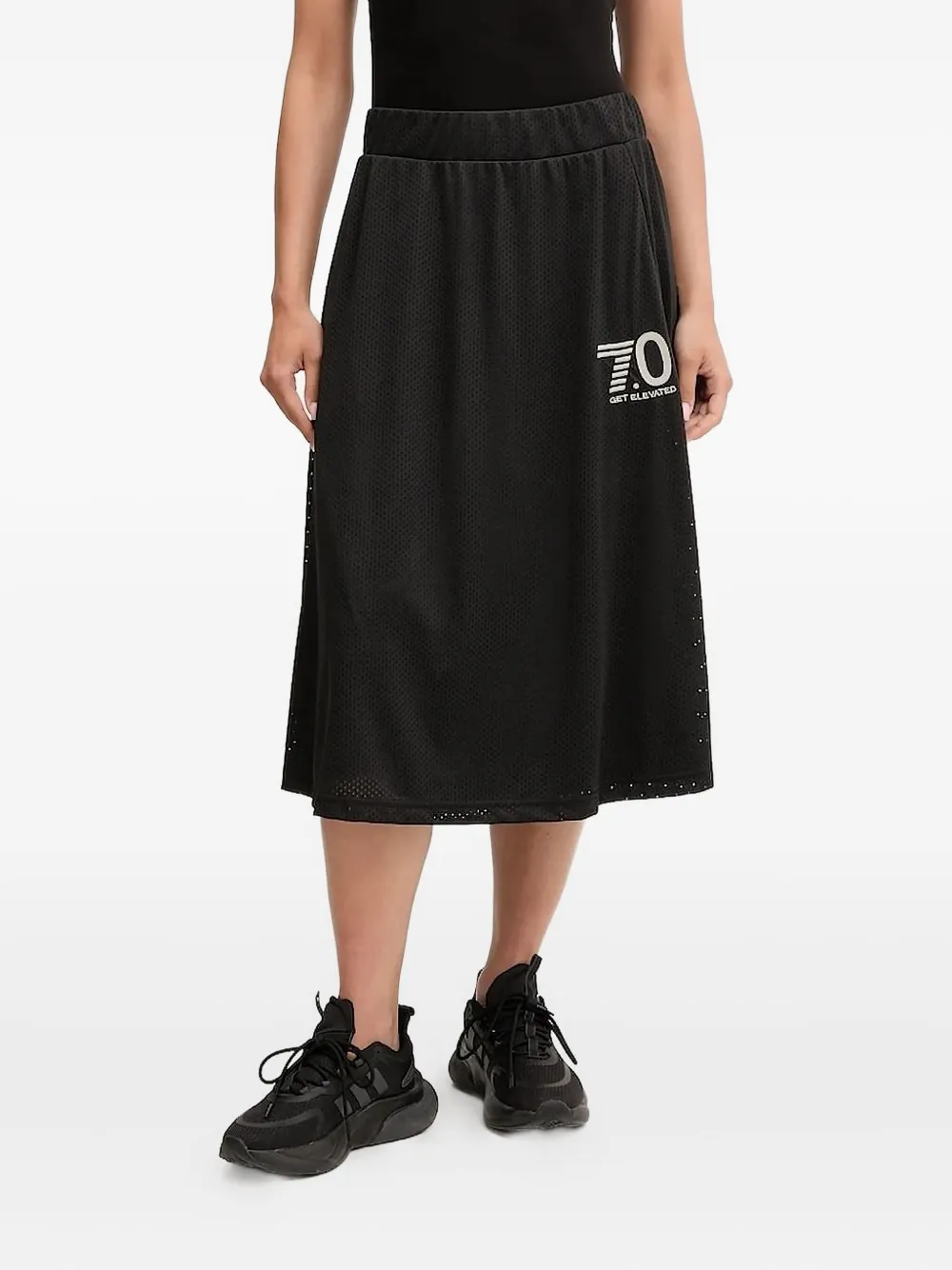 

Юбка с эластичным поясом Ea7 Emporio Armani, черный