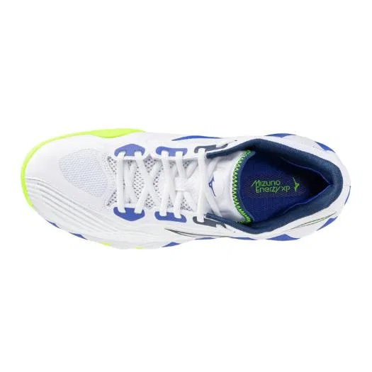 Унисекс кроссовки для тенниса «Wave Enforce Tour 2 AC» от Mizuno, White X Blue X Yellow — фото 4