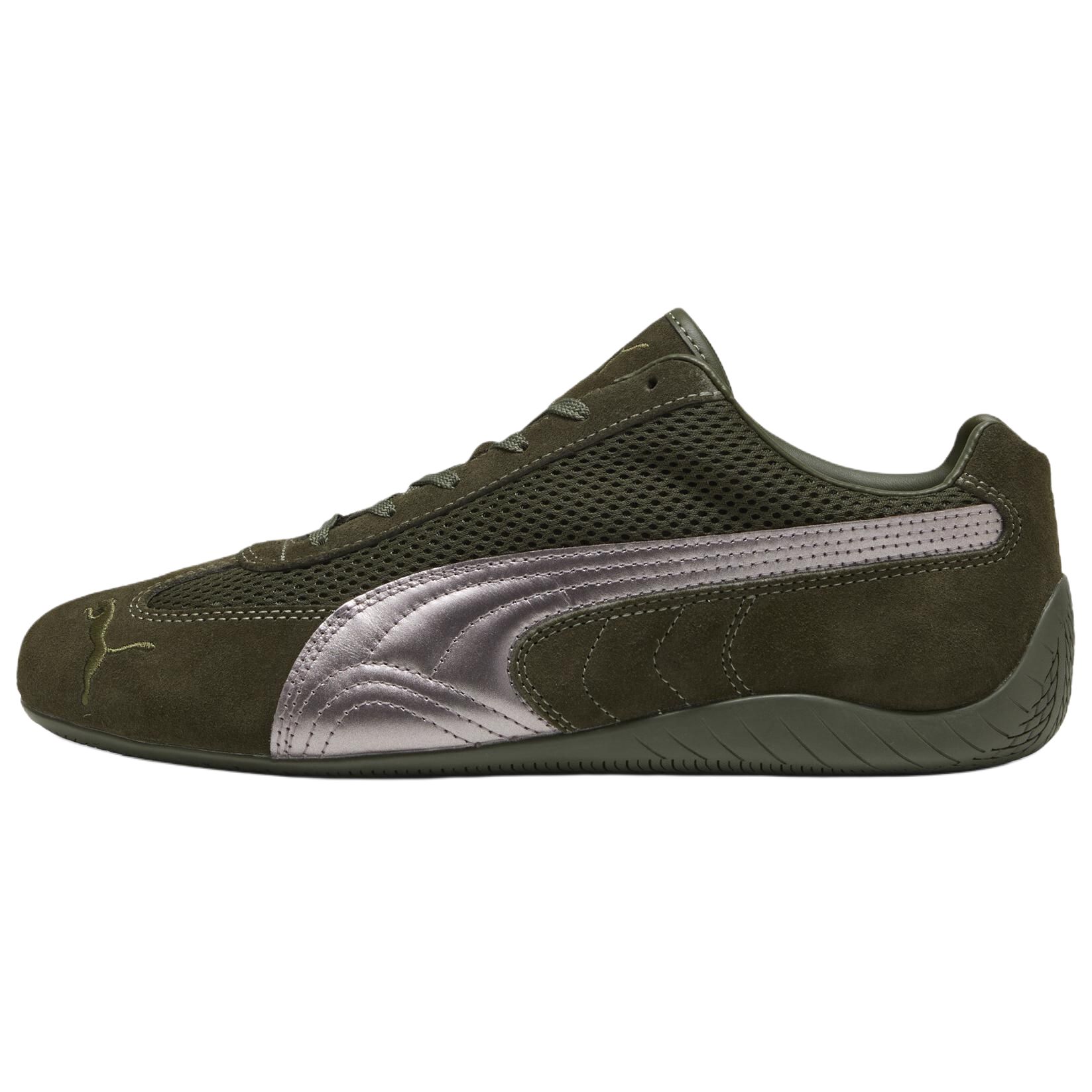 

PUMA Скоростные кошки устойчивые к истиранию низкие повседневные кроссовки унисекс темно-зеленый серебристый, цвет Dark Green Silver
