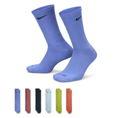 

Носки Nike Everyday Plus Cushioned Training Crew (6 шт), разноцветный