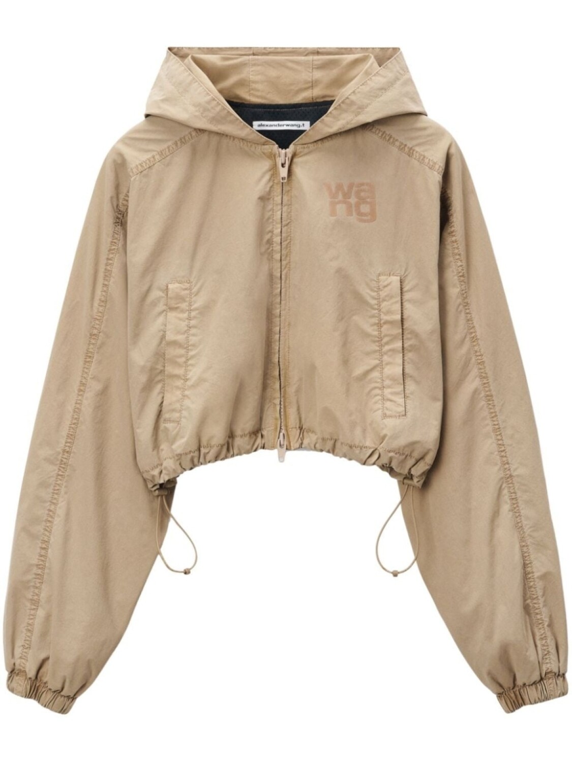 

Alexander Wang куртка на молнии с капюшоном, нейтральный цвет