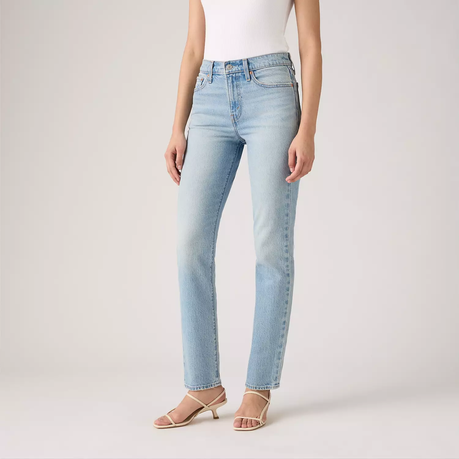 Женские джинсы Wedgie Slim Fit Levi's, цвет First in Line - Light Wash — фото 2