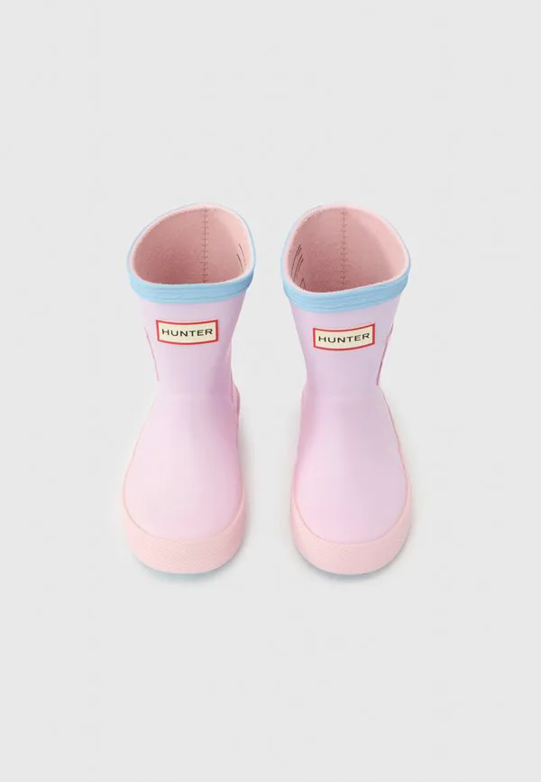 Детские сапоги унисекс с принтом единорога Hunter Original, Blue Frost/Parfait Pink — фото 4