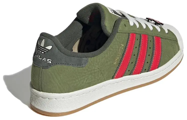Adidas originals Superstar Обувь для скейтбординга унисекс, Green/Red — фото 4