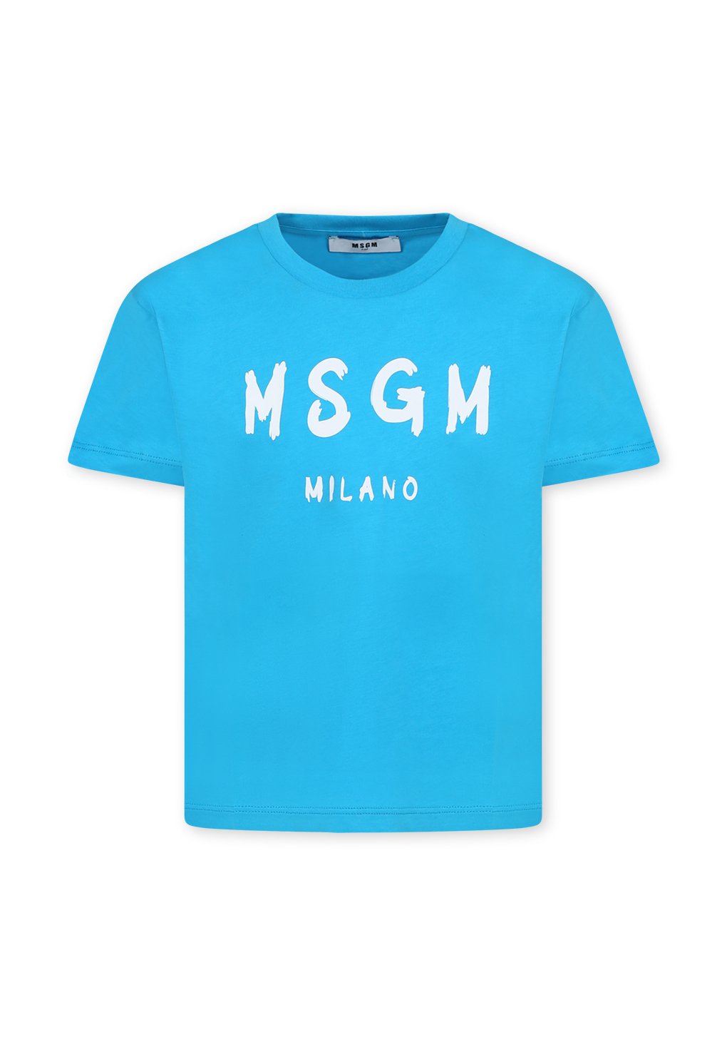 

Футболка с принтом MANICA CORTA MSGM, светло-голубой
