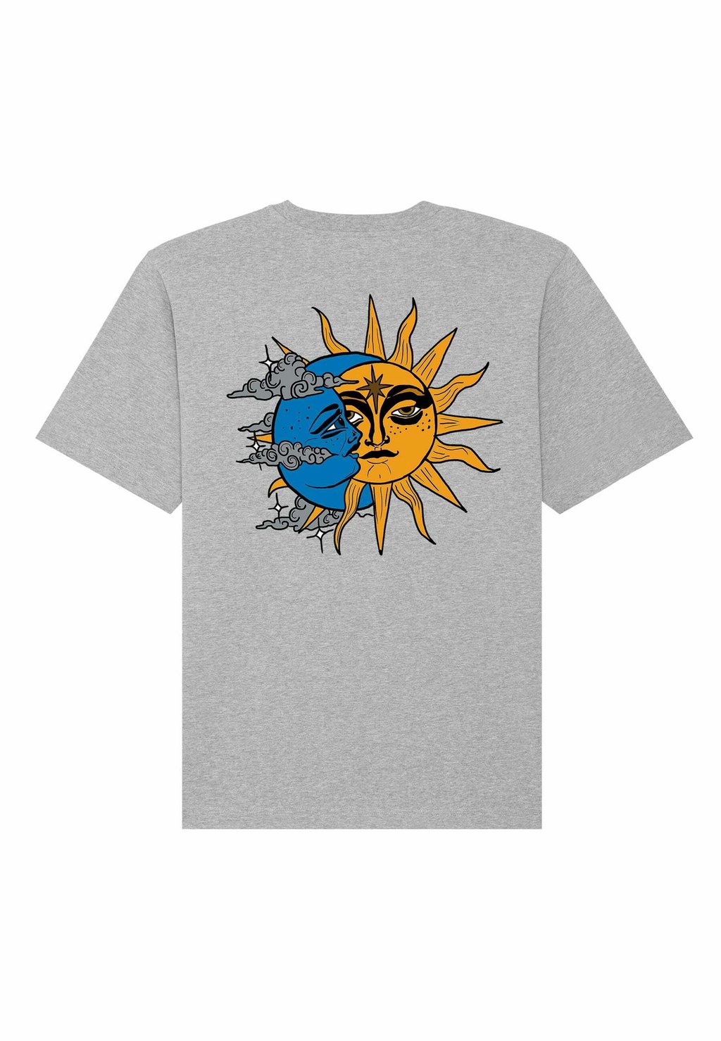 

Футболка с принтом LUNAR BACK UNISEX HEAVYWEIGHT TEE Mira Paris, пятнистый серый