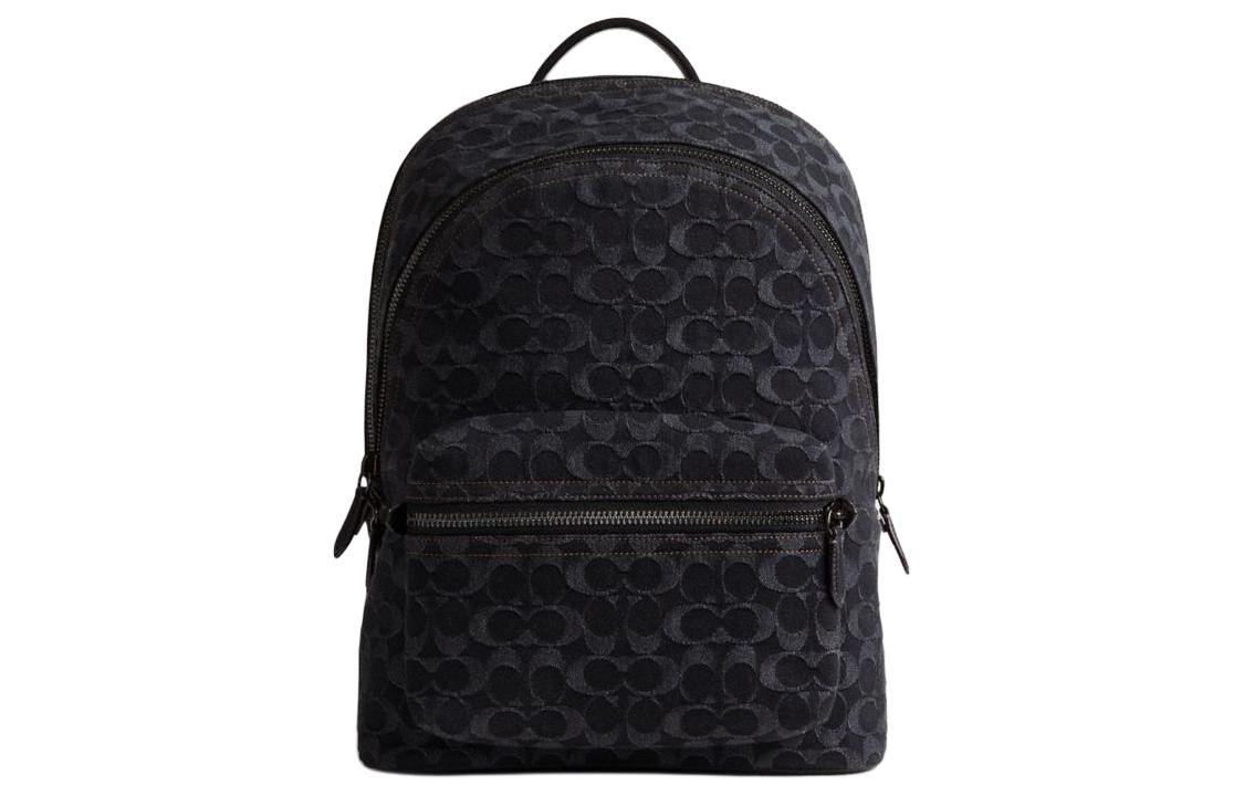 

COACH Черный рюкзак деним большой мужской