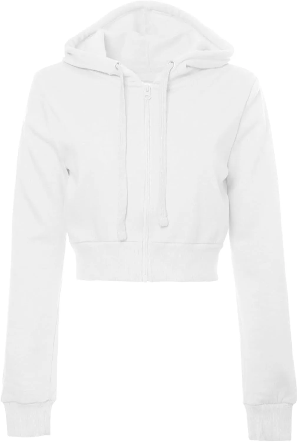 

Кроп худи с молнией для женщин, длинный рукав Franterd