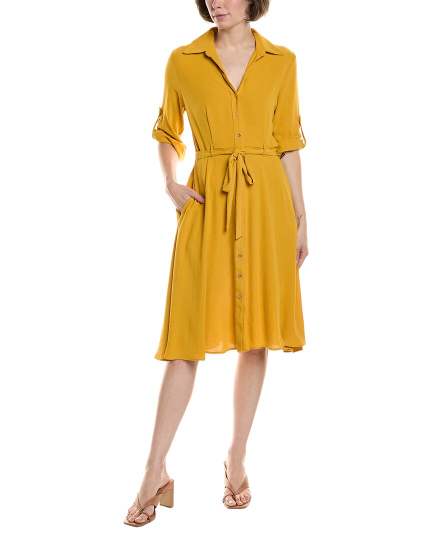 

Шарагано Платье-рубашка с поясом Sharagano, желтый