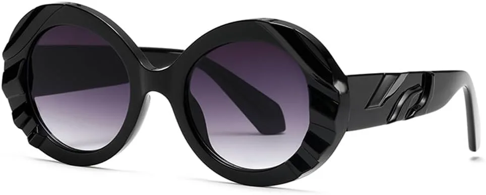 

Ретро круглые солнцезащитные очки для женщин и мужчин, винтажные солнцезащитные очки с защитой от УФ-излучения UV400 для использования на открытом воздухе HCPIHF, 1