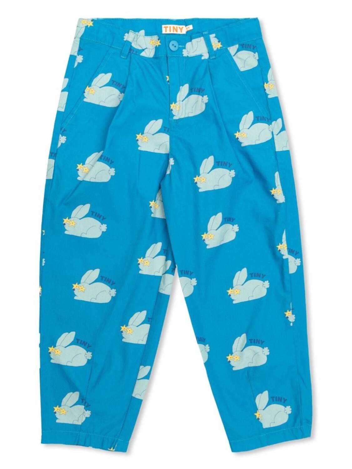 

Tiny Cottons брюки со складками из кролика мофит, синий