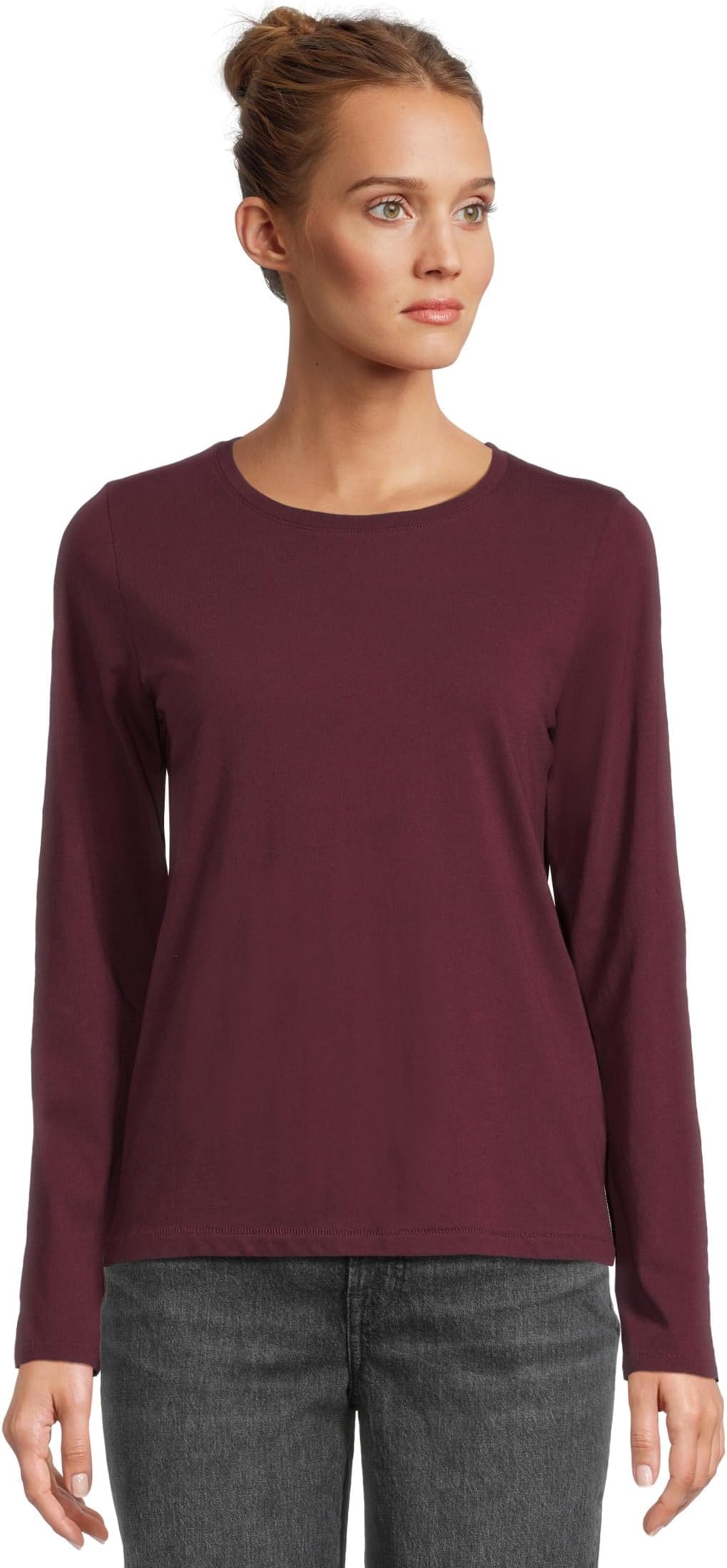 

Женская футболка Northside с длинным рукавом Madewell, Bordeaux