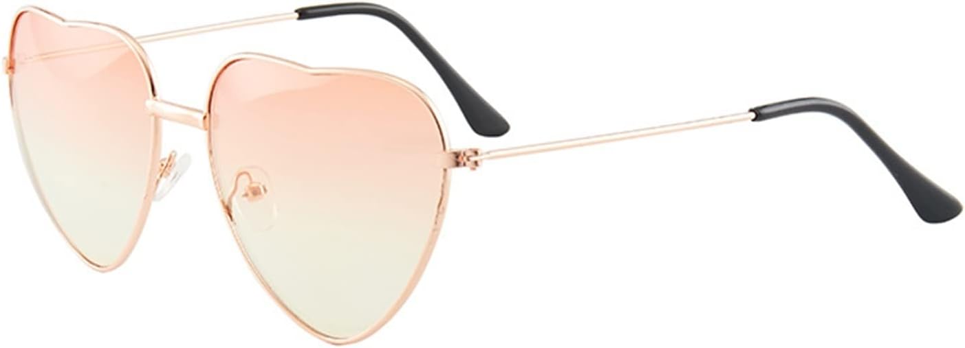 

Ретро-солнцезащитные очки в форме сердца с металлическим сердечком для мужчин и женщин, идеально подходящие для пляжной вечеринки (Цвет: B, Размер: 1) MTZJH, One Color