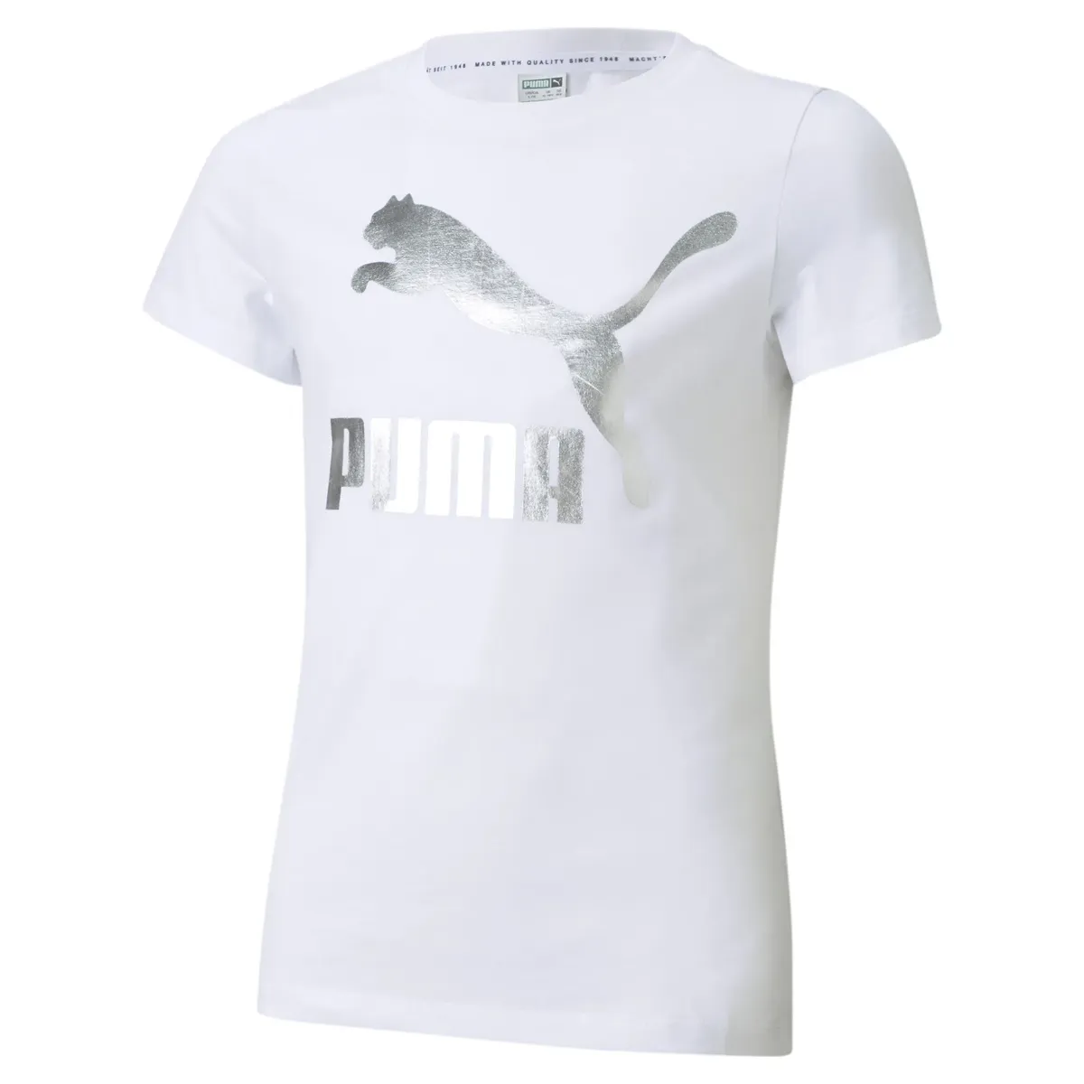 

Футболка PUMA "Классическая футболка с логотипом для девочек", белый