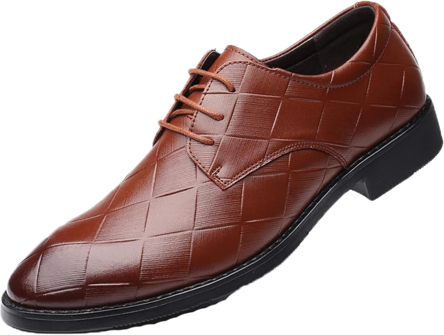 

Мужские свадебные оксфорды для молодежи, повседневные офисные туфли на шнуровке Generic, коричневый