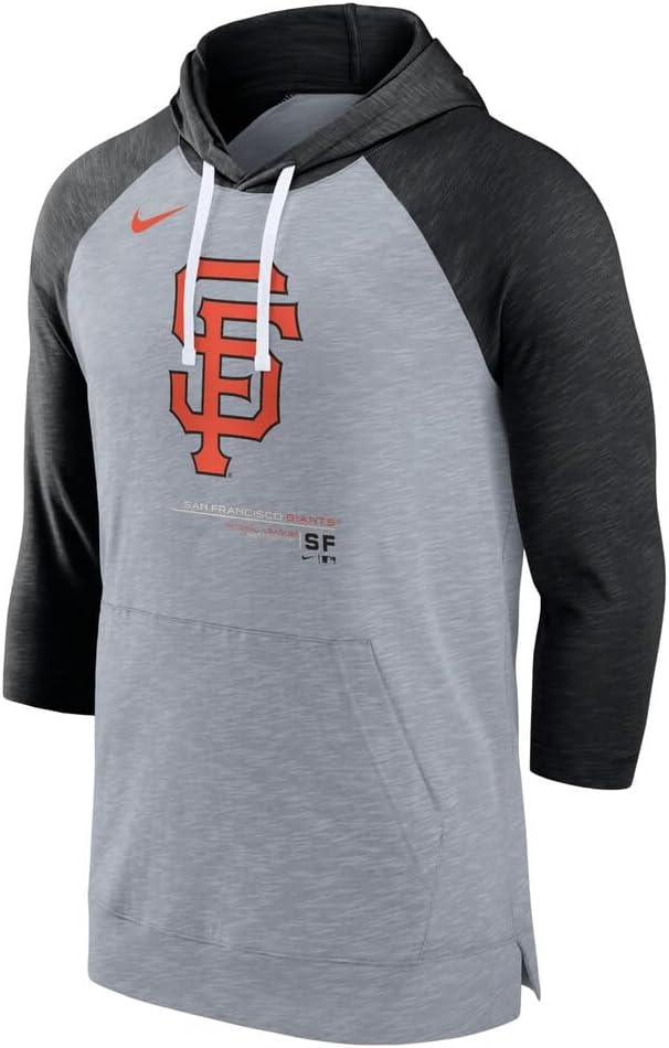 

Мужская бейсбольная толстовка Nike MLB с капюшоном и рукавом реглан 3/4, Gray