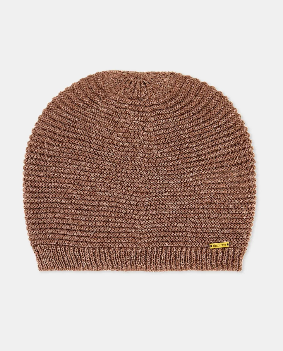 

Вязаная шапка с металлическим эффектом Tintoretto, коричневый
