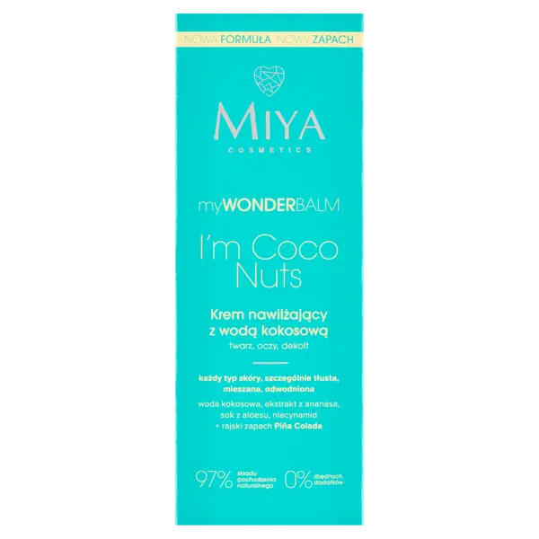 Крем для лица Miya Cosmetics — Увлажняющий с кокосовой водой для лица, Mywonderbalm i'm coconuts, 75 мл — фото 2
