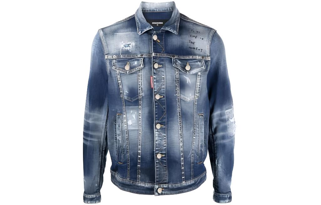 

DSQUARED 2 Потертая джинсовая куртка, Blue