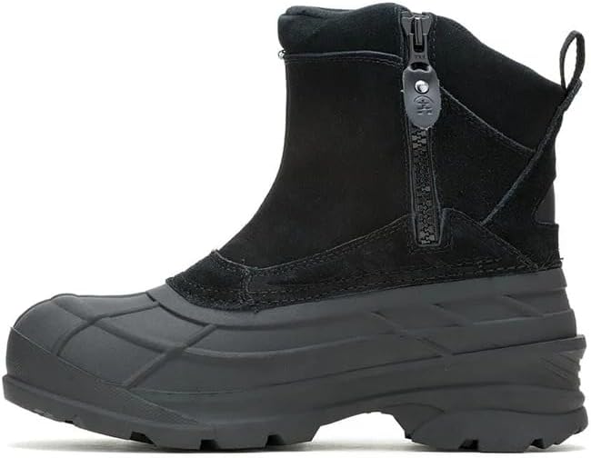 Зимние мужские ботинки Kamik Champlain Wide из водонепроницаемого замша с боковой молнией и подошвой с сцеплением, черный — фото 3