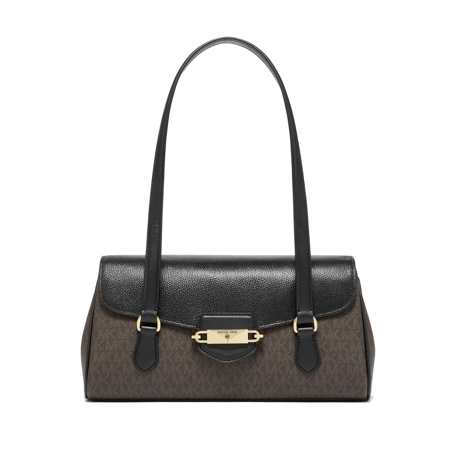 

Сумка через плечо Fleur Commute среднего размера женская Acorn Brown/Black MICHAEL KORS, черно-коричневая