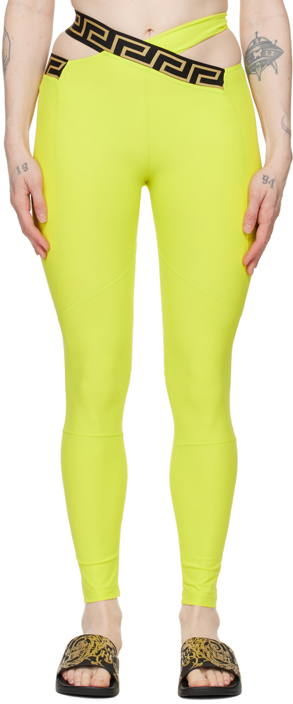 

Зеленые леггинсы Greca Border Versace Underwear