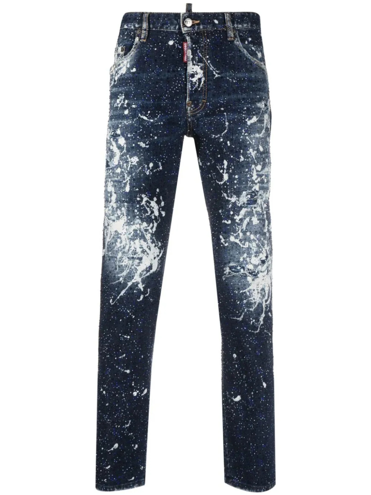 

Джинсы DSQUARED2 с эффектом брызг краски, синий