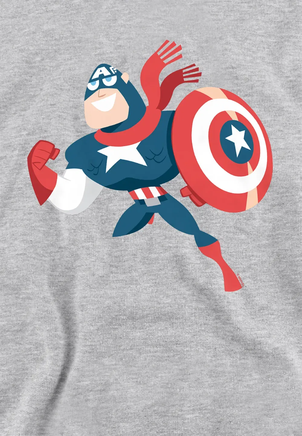 Детская худи Marvel Captain America Holiday Outfit, Athletic Heather, серый — фото 2