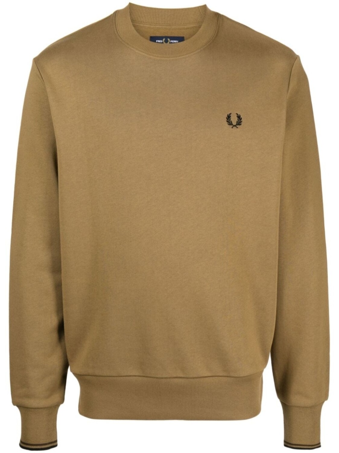 

Вязаный джемпер с вышитым логотипом Fred Perry, коричневый