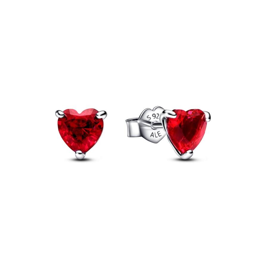 

Серьги Pandora Red Heart Stud Earrings, стерлинговое серебро