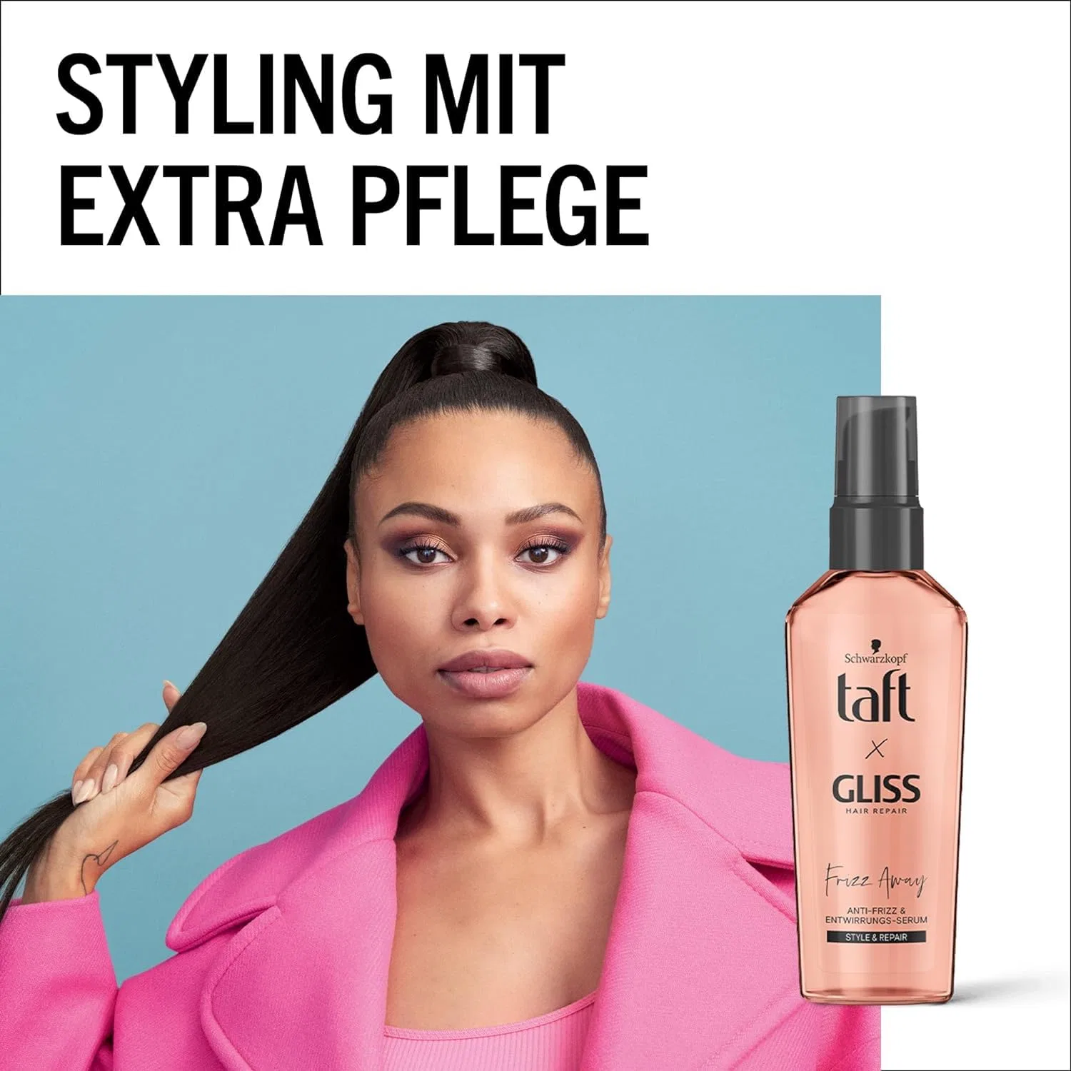 Сыворотка Taft x Gliss Schwarzkopf Frizz Away Serum, 3 x 75 мл Taft — фото 4