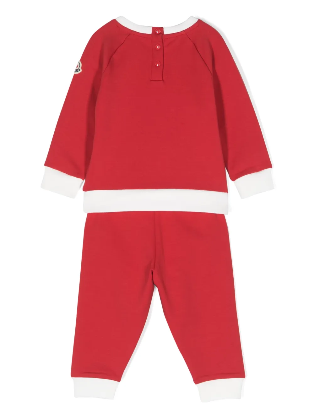 Спортивный костюм с графичным принтом Moncler Enfant, красный — фото 2