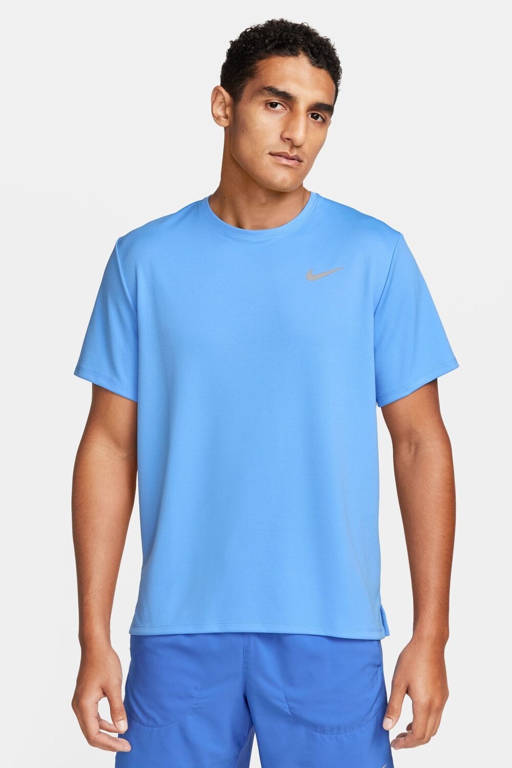 

Футболка для бега Miler dri fit uv Nike, голубой