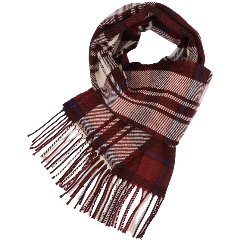 

Tommy Hilfiger Шерстяной вязаный шарф унисекс, Red Plaid XIT