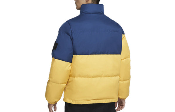 Куртка premium stay warm colorblock woven casual stand collar yellow Nike, желтый — фото 2