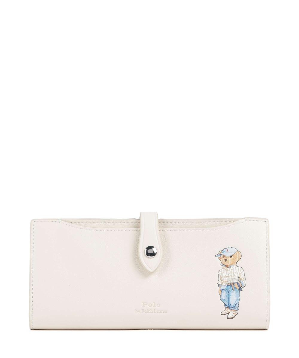 

Кошелек Bear Eran Cable из мелкозернистой коровьей кожи Polo Ralph Lauren, белый