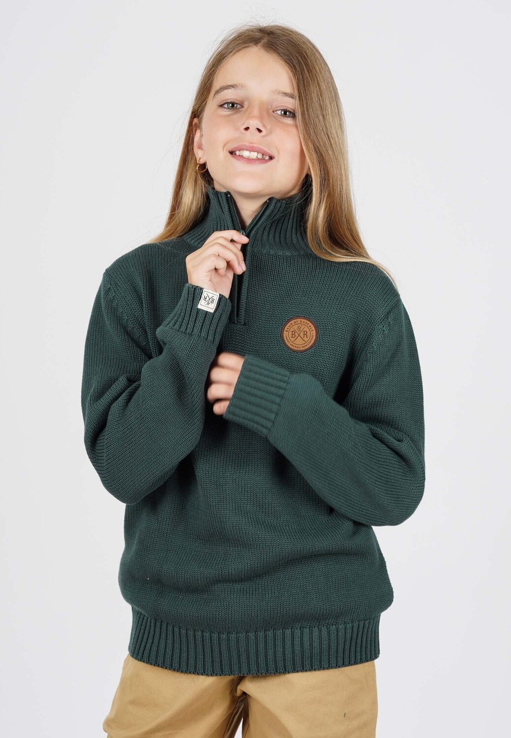 Пуловер Band of Rascals Norweger Basic, цвет racing green — фото 4