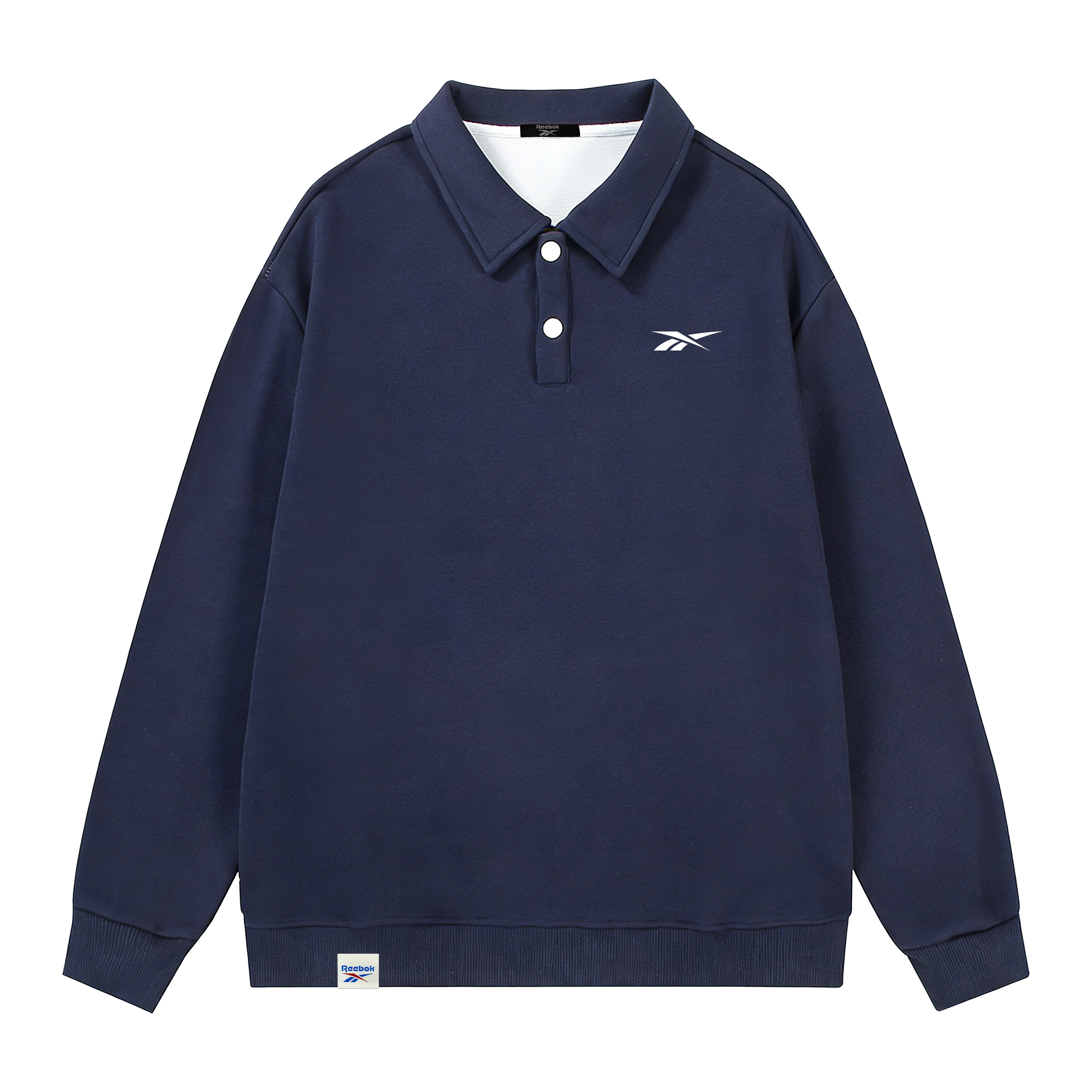 

Свитшот Unisex Polo Collar Moderate Regular Reebok, sapphire синий