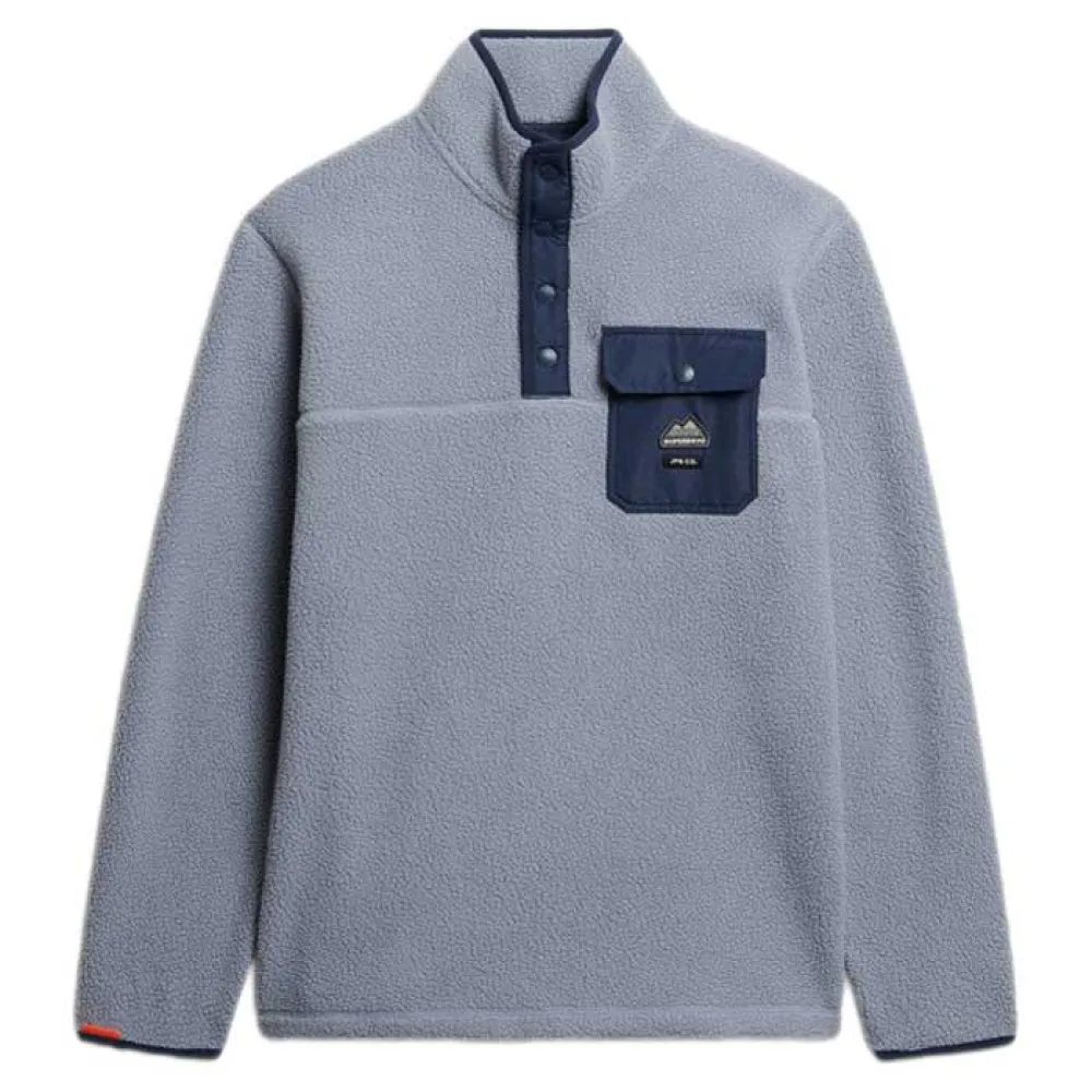 

Толстовка Superdry Fuji half zip, синий