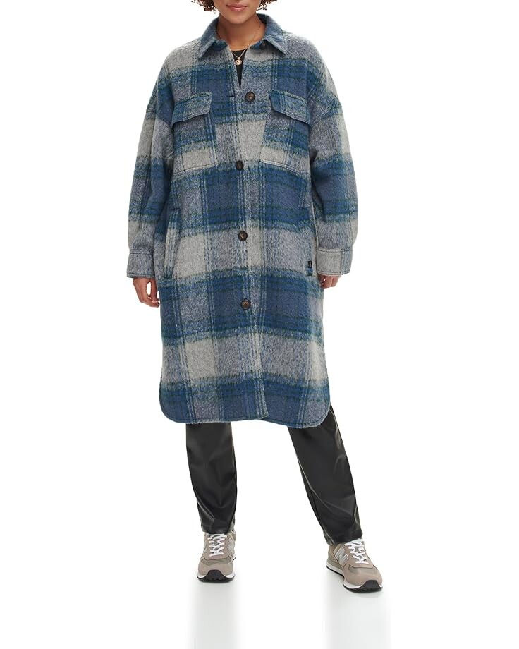 

Куртка Levi's Long Length Wool Blend Shirt, синий