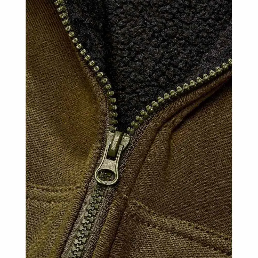 Толстовка Brandit Teddylining на молнии, зеленый — фото 3