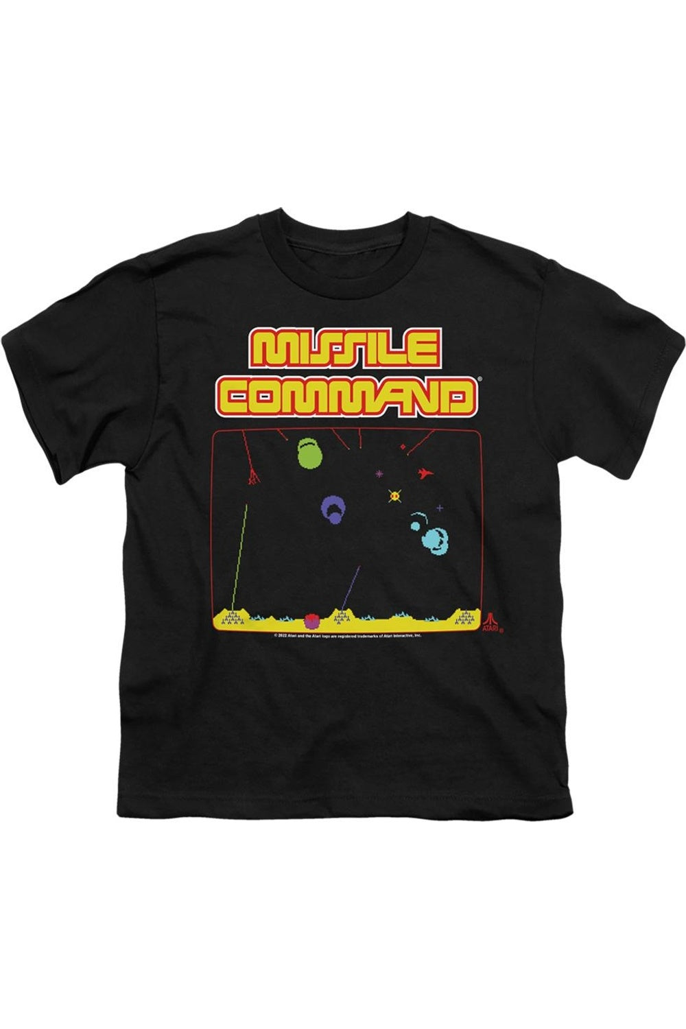 

Футболка Atari Missile с коротким рукавом для детей Gildan, черный