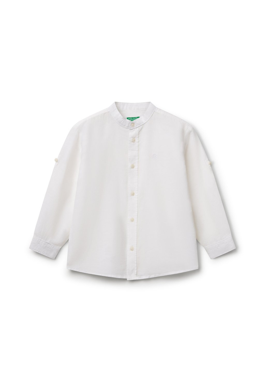 

Рубашка MANDARIN COLLAR United Colors of Benetton, белый