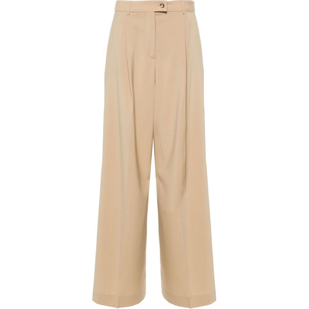 

Палаццо брюки с завышенной талией SportMax, бежевый