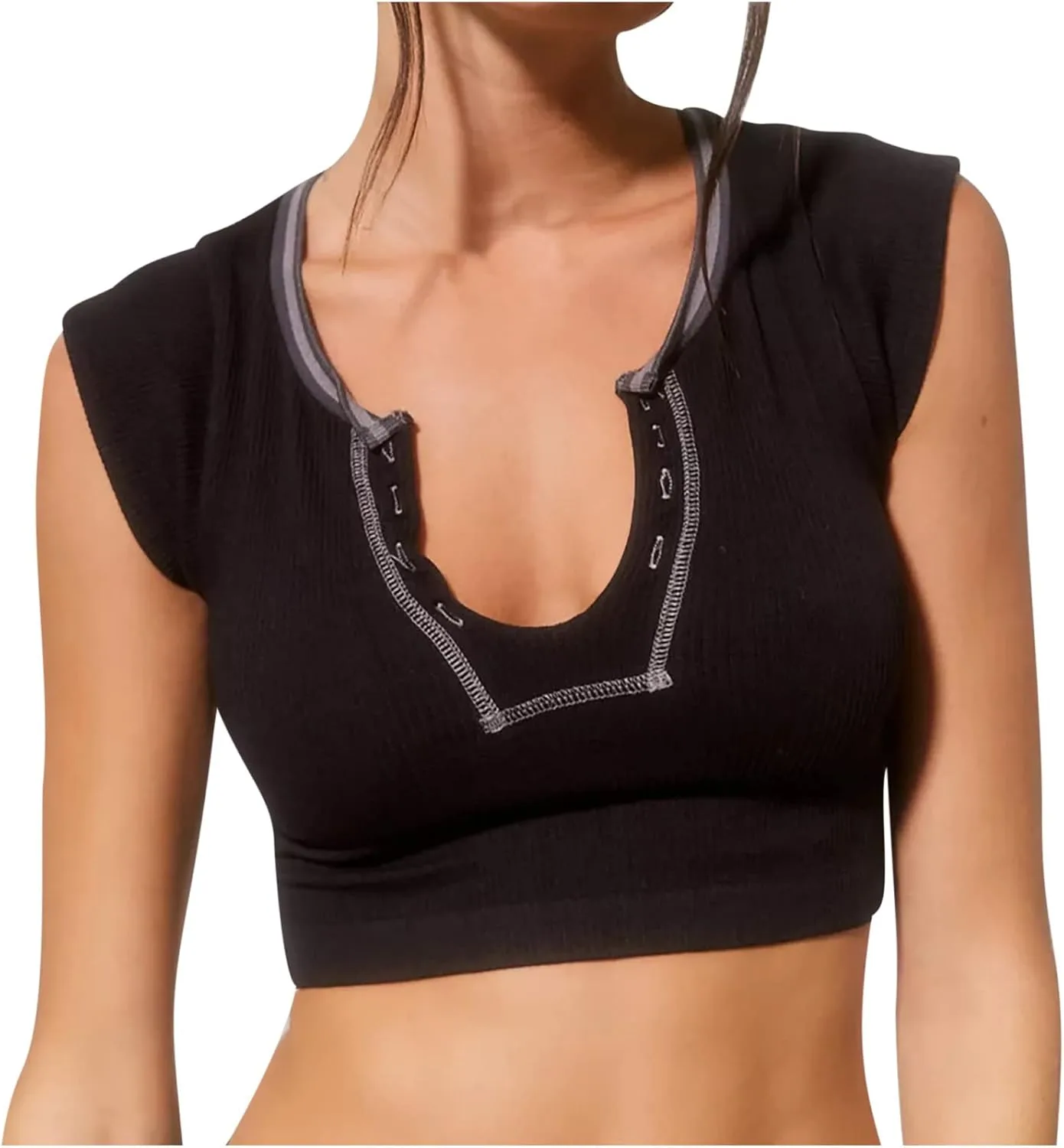 

Женский топ Y2k летний облегающий с коротким рукавом NATHGAM