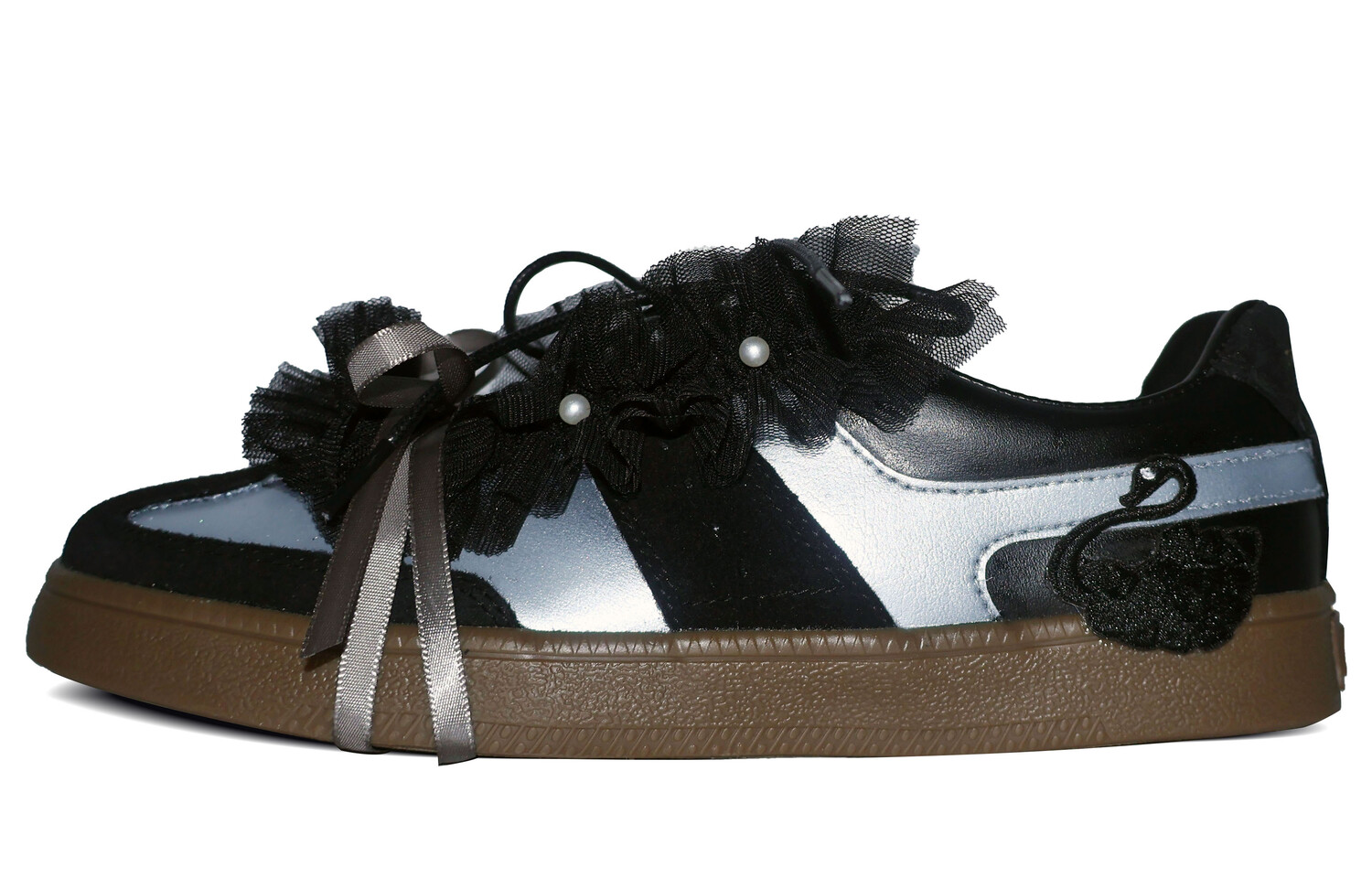 

Кроссовки LINING Yunchuan Skateboarding Shoes Women's Low-top Brown, черный
