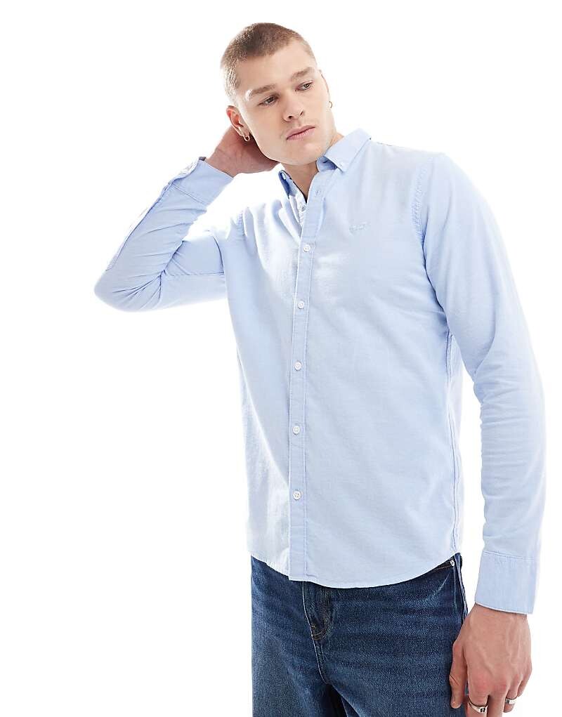 

Hollister – Core – Голубая оксфордская рубашка