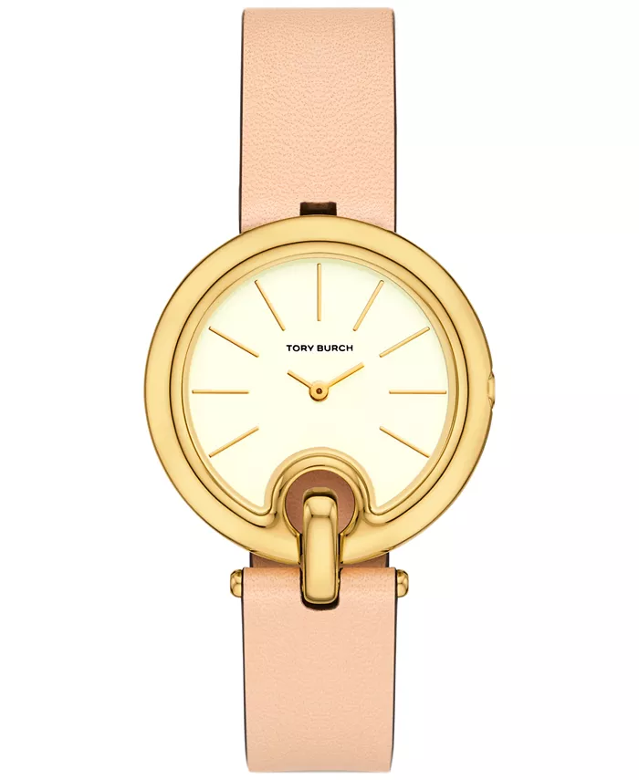 

Женские часы The Pierced с коричневым кожаным ремешком, 36 мм Tory Burch