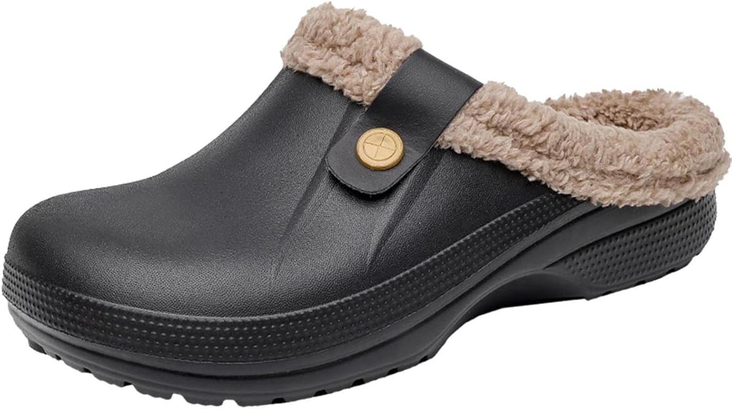 

Классические сабо с меховой подкладкой для женщин и мужчин, плюшевые домашние тапочки, легкие водонепроницаемые тапочки, удобные теплые зимние садовые туфли для дома и улицы Generic, серый