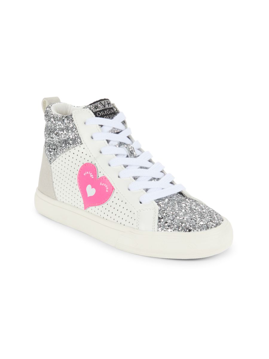 

Высокие кеды Frey Glitter для девочек Vintage Havana, цвет White Silver